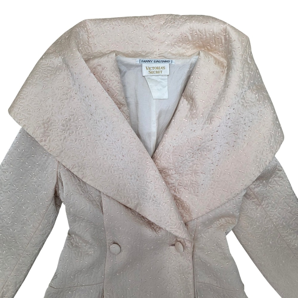 Vintage‎ 90s Victorias Secret Fanny Liautard Paris Pink Jacquard Robe France P